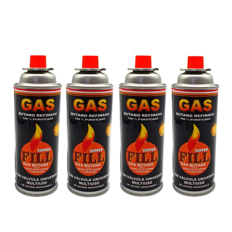 GENERICO - 4 Gas Butano Ultra Refinado valvula universal cocinillas Fill
