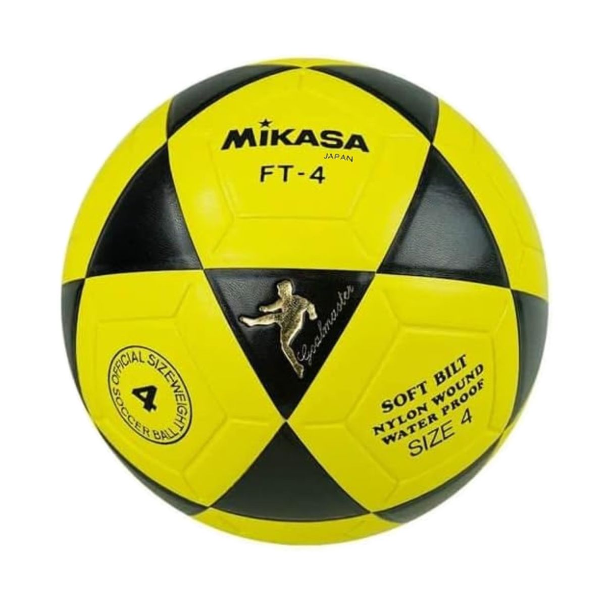 MIKASA - PELOTA PARA FULBITO CUERO FT-4 MIKASA  AMARILLO NEGRO