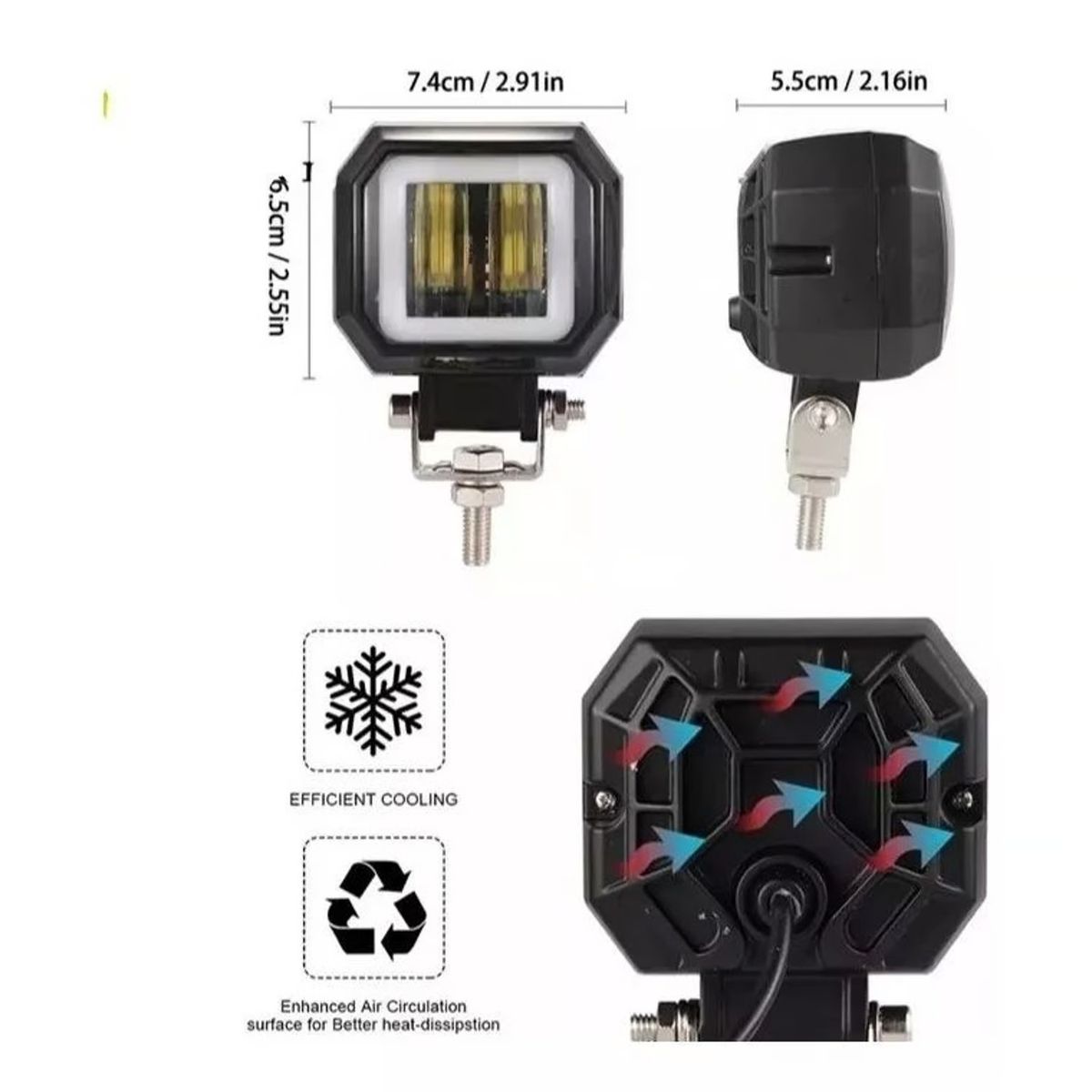 GENERICO - Faro Exploradoras Led Ojo De Ángel Blanco