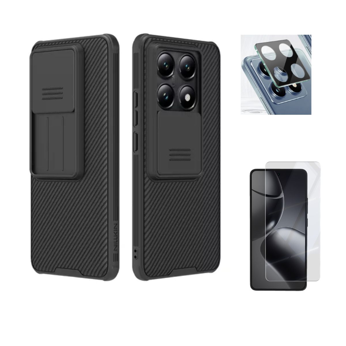NILLKIN - CASE NILLKIN XIAOMI MI 14T PRO CON VIDRIOS