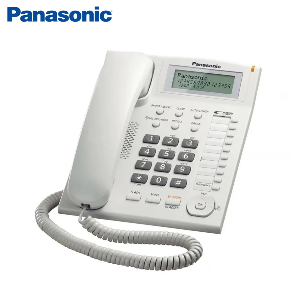 PANASONIC - TELÉFONO FIJO PANASONIC ALÁMBRICO BLANCO KX-TS880LXW