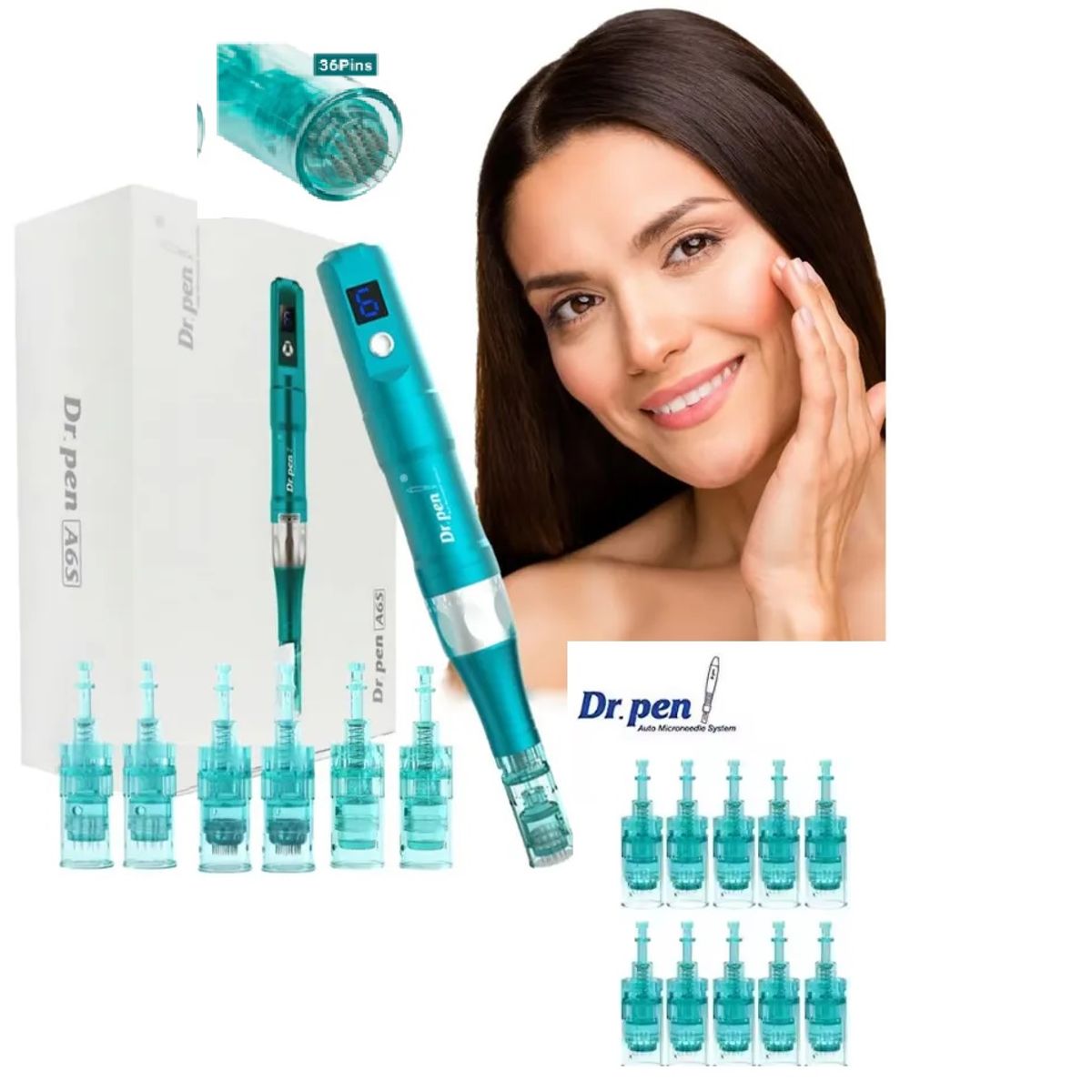 DR PEN - 10 Agujas 36 Pines para Dermapen A6S  DR PEN (NO INCLUYE EQUIPO)
