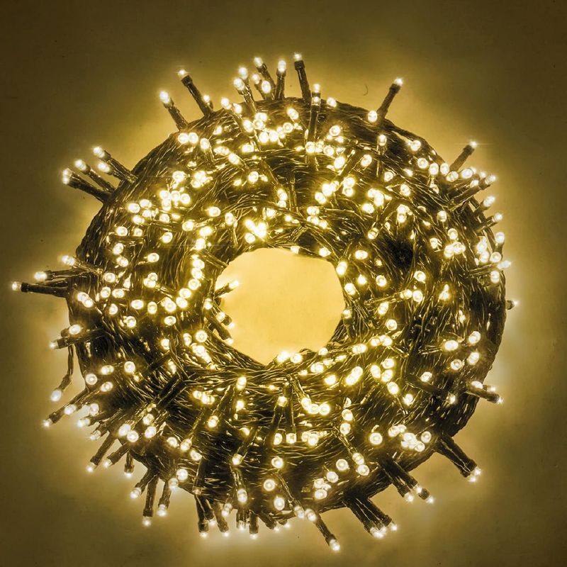GENERICO - TIRA DE 100 LUCES LED NAVIDEÑAS AMBAR