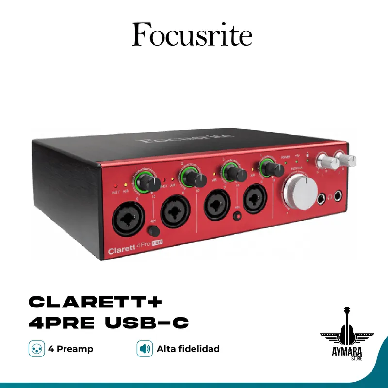 FOCUSRITE - Focusrite Clarett+ 4Pre USB-C - Audio Interface