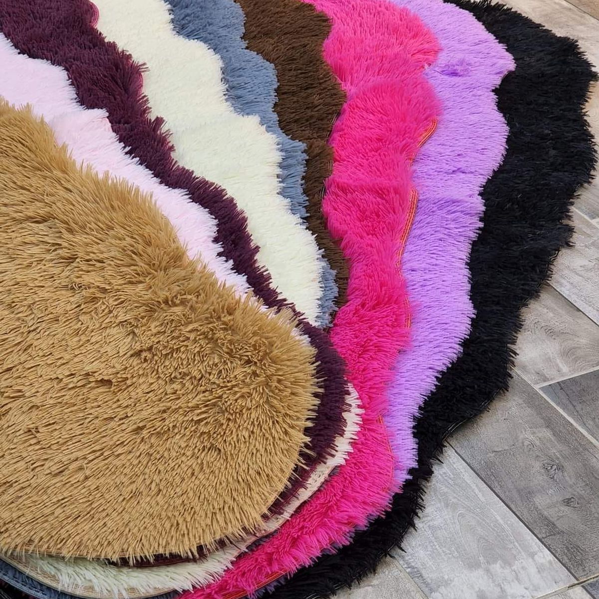 GENERICO - ALFOMBRA PELUDA NUBE 60x180CM  LILA
