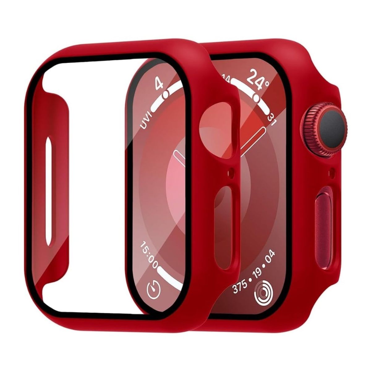GENERICO - Case bumper protector cMica para Applewatch serie10 46mm Rojo