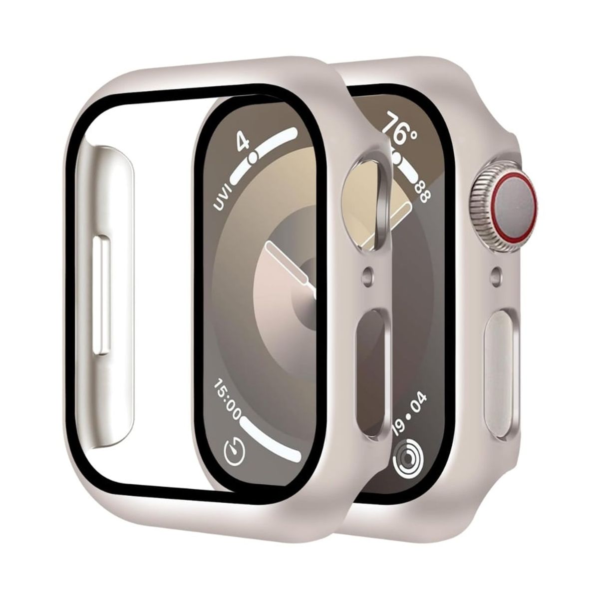 GENERICO - Case bumper protector cMica para Applewatch serie10 42mm Champagne