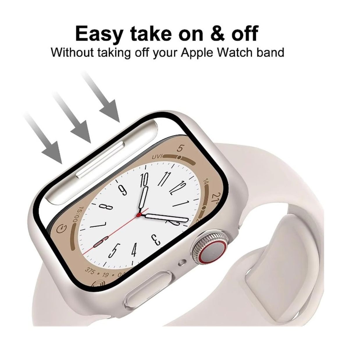 GENERICO - Case bumper protector cMica para Applewatch serie10 42mm Champagne