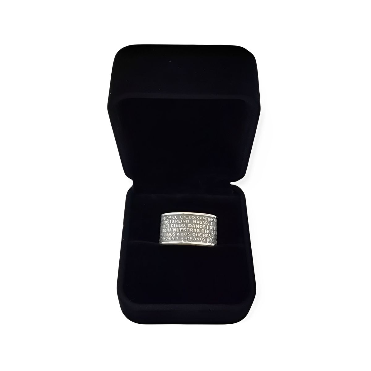 GENERICO - Sortija Padre Nuestro Religioso Joya Plata Peruana 950