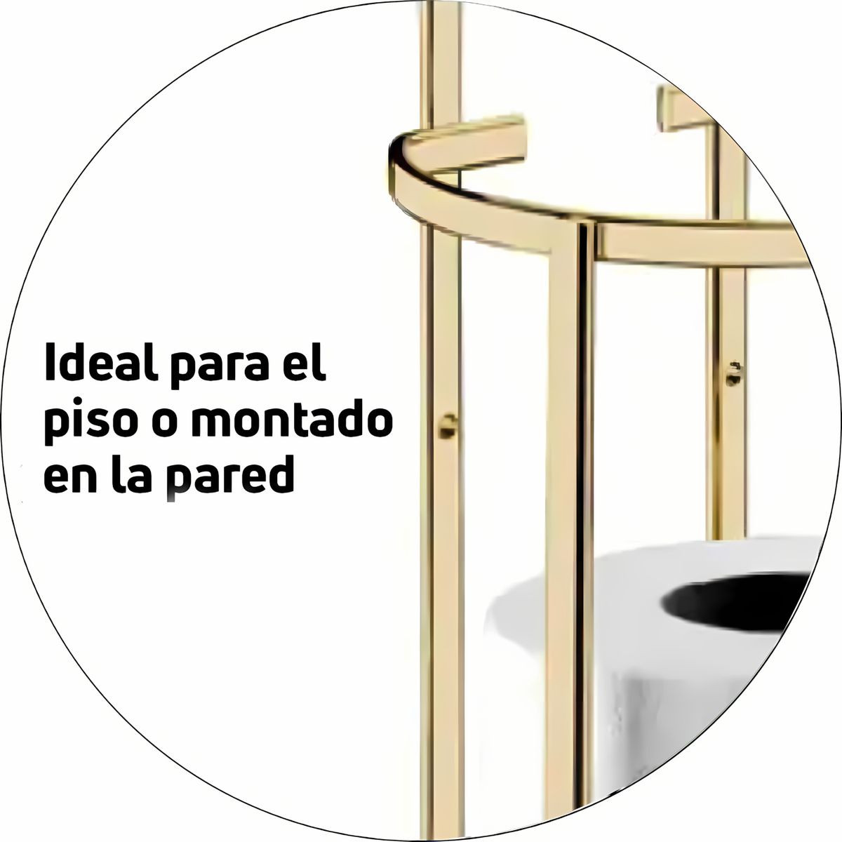 FUTURE - Porta papel higiénico piso Perfezione dorado