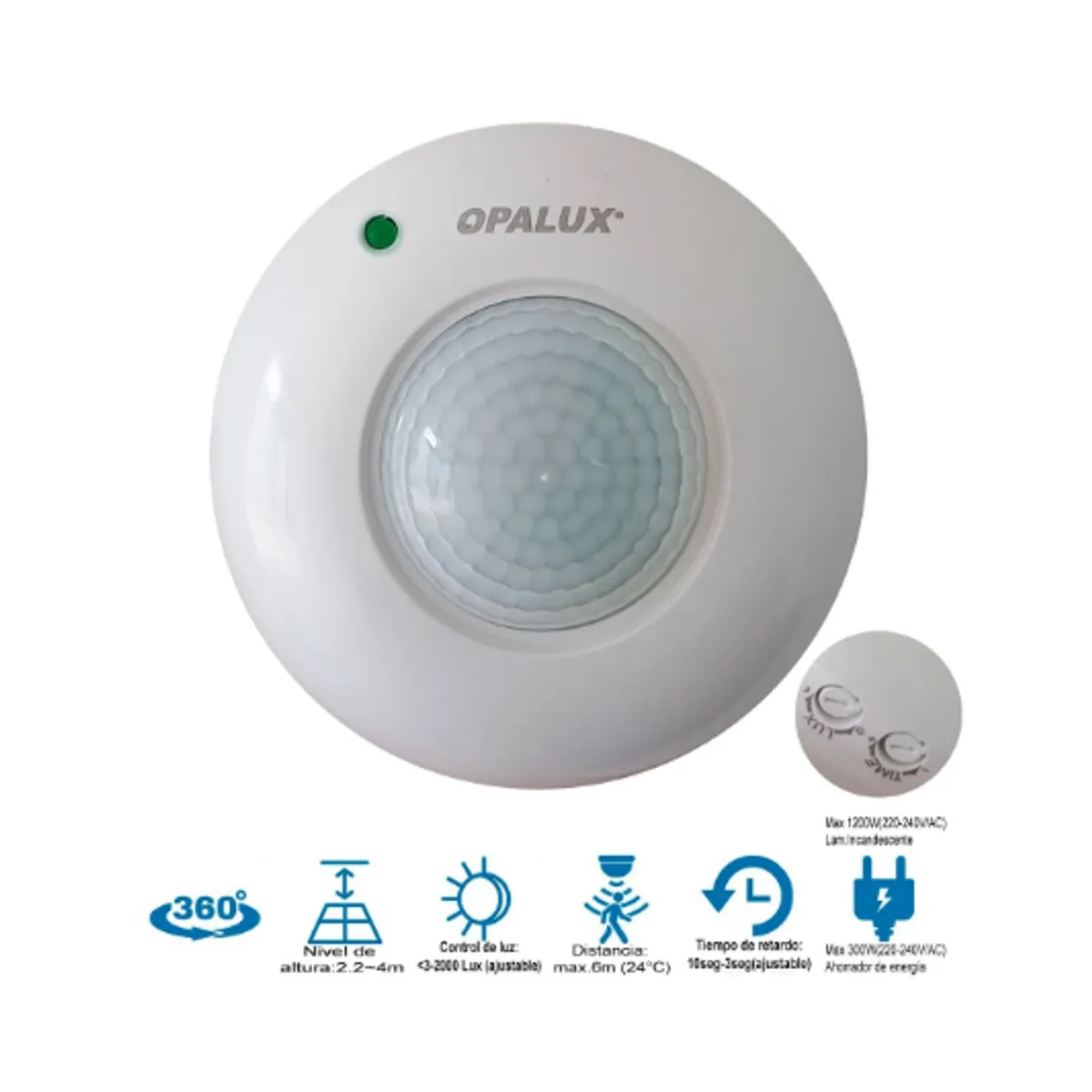 OPALUX - Sensor de Movimiento 360º ST-07 OPALUX