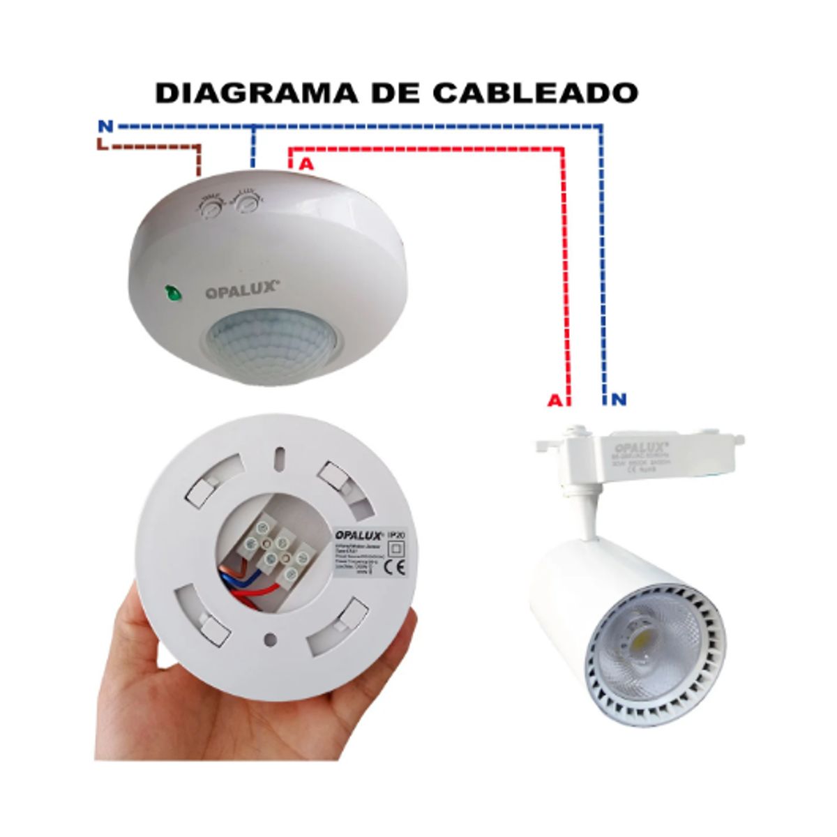 OPALUX - Sensor de Movimiento 360º ST-07 OPALUX