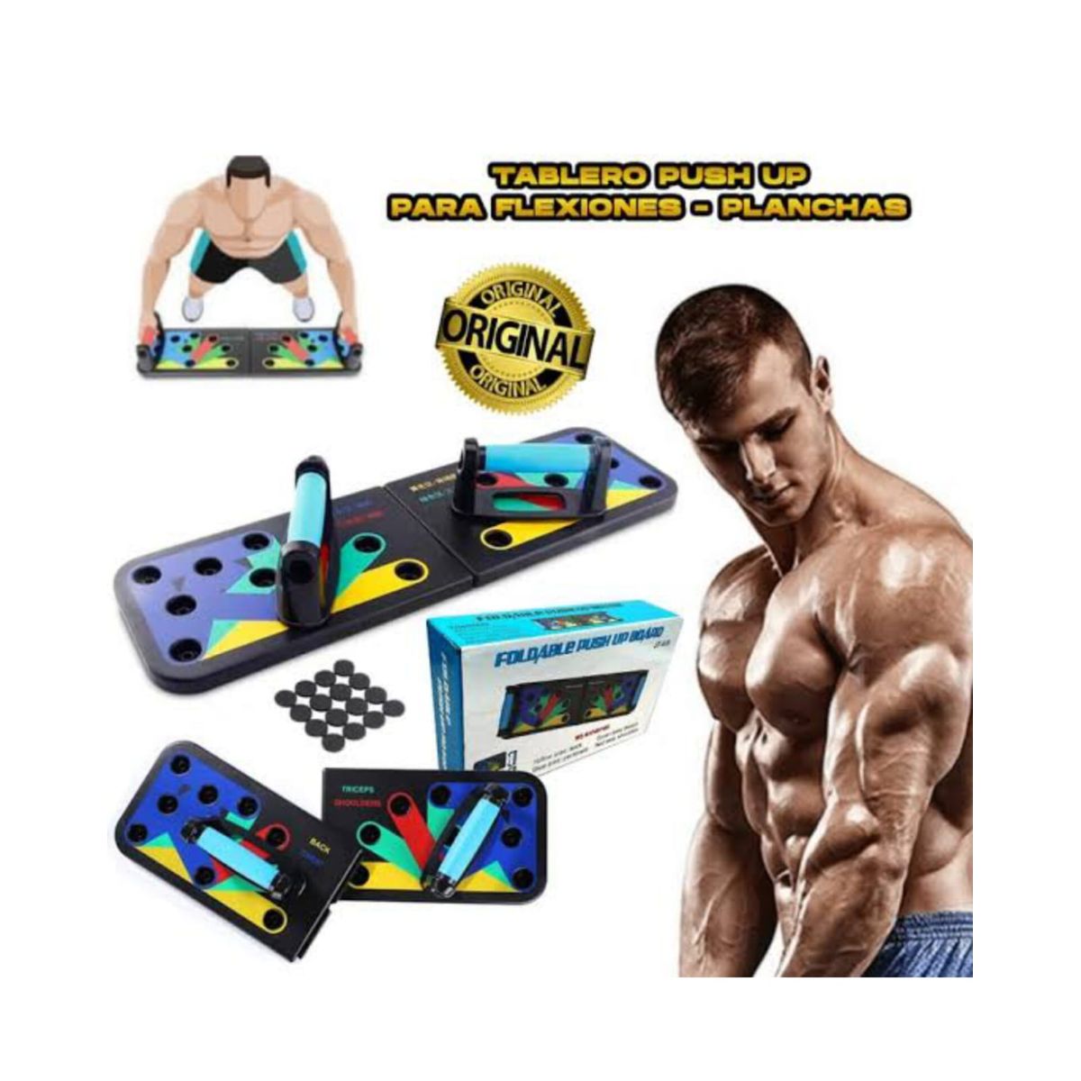 OEM - TABLA PARA FLEXIONES - PLANCHAS - EJERCITADOR DE BRAZOS PUSH UP