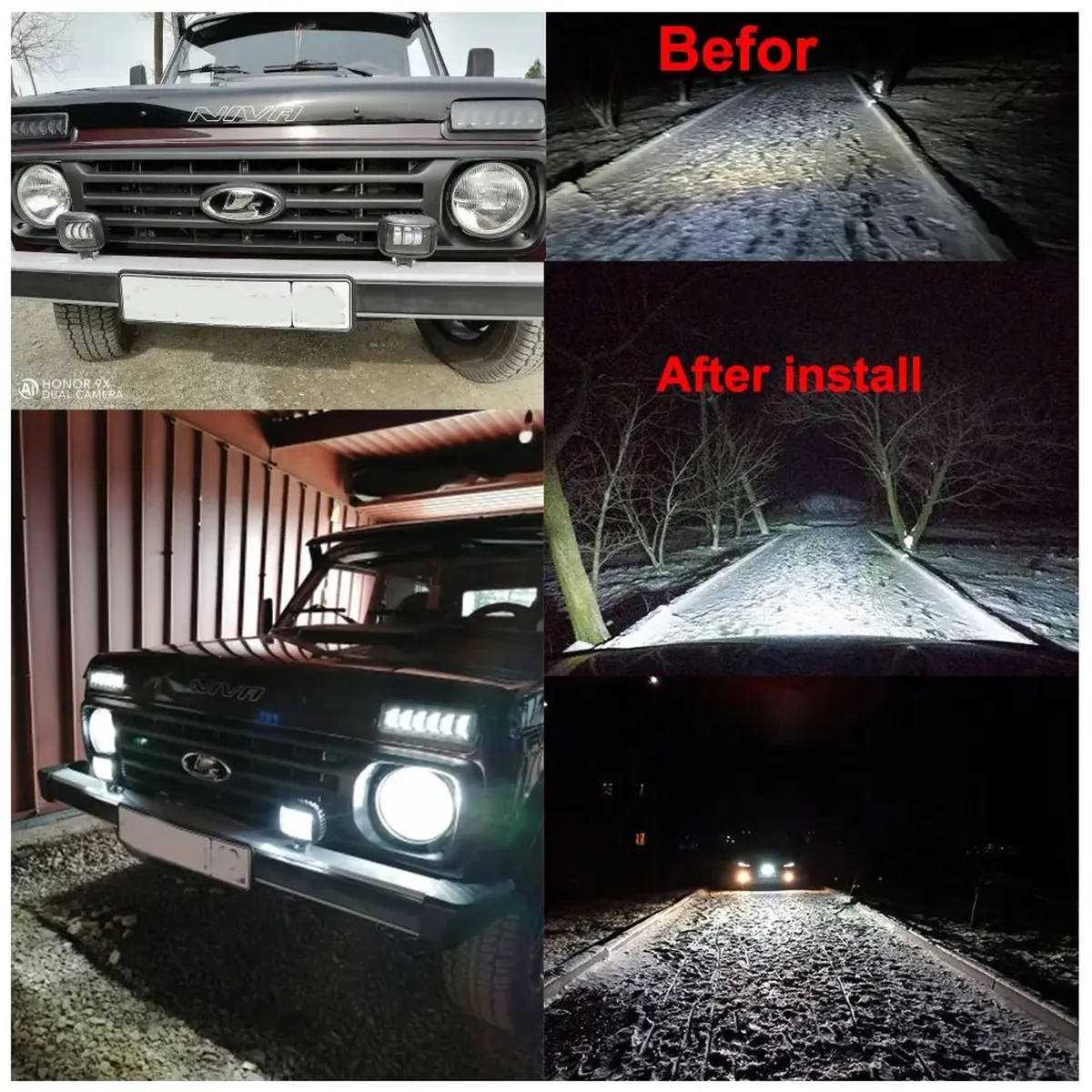 GENERICO - Faros Led 3 Redondas Ojo Ángel