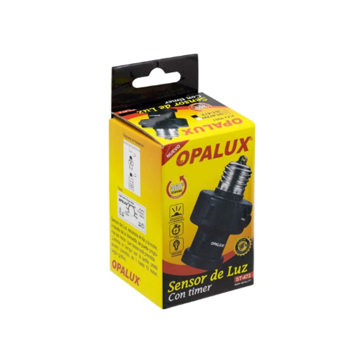 OPALUX - Sensor para Foco con Fotocelda y Timer ST-472W OPALUX