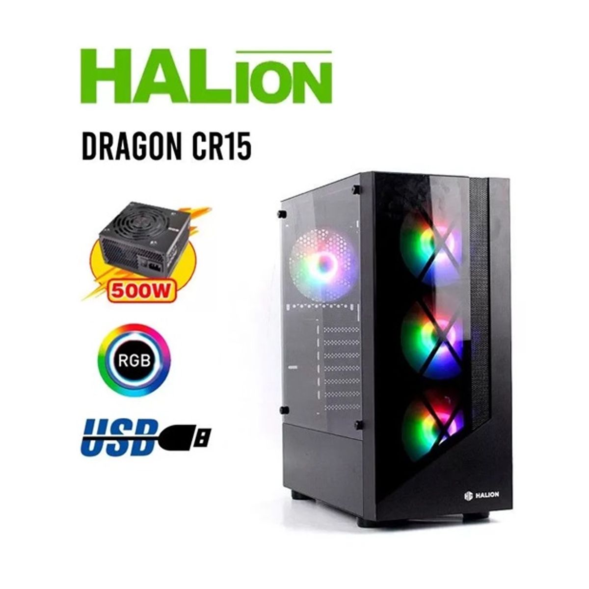 AMD - Computadora PC Ryzen 5 5600G RAM 16GB DISCO 500GB SSD CON GRAFICOS RADEON VEGA