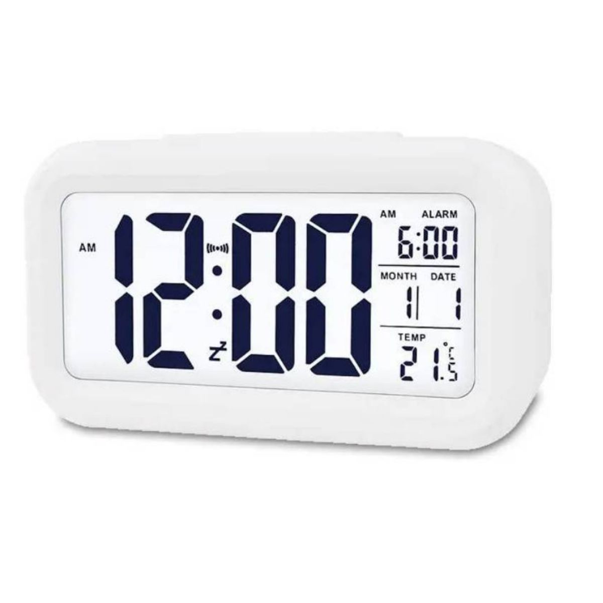 A BRAND - Reloj Digital Led Inalambrico Pared Vision Nocturna Noche blanco