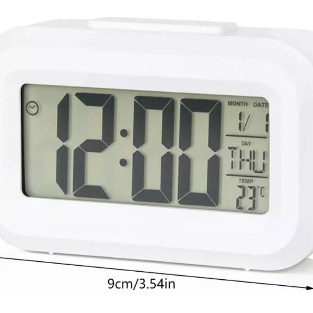 A BRAND - Reloj Digital Led Inalambrico Pared Vision Nocturna Noche blanco