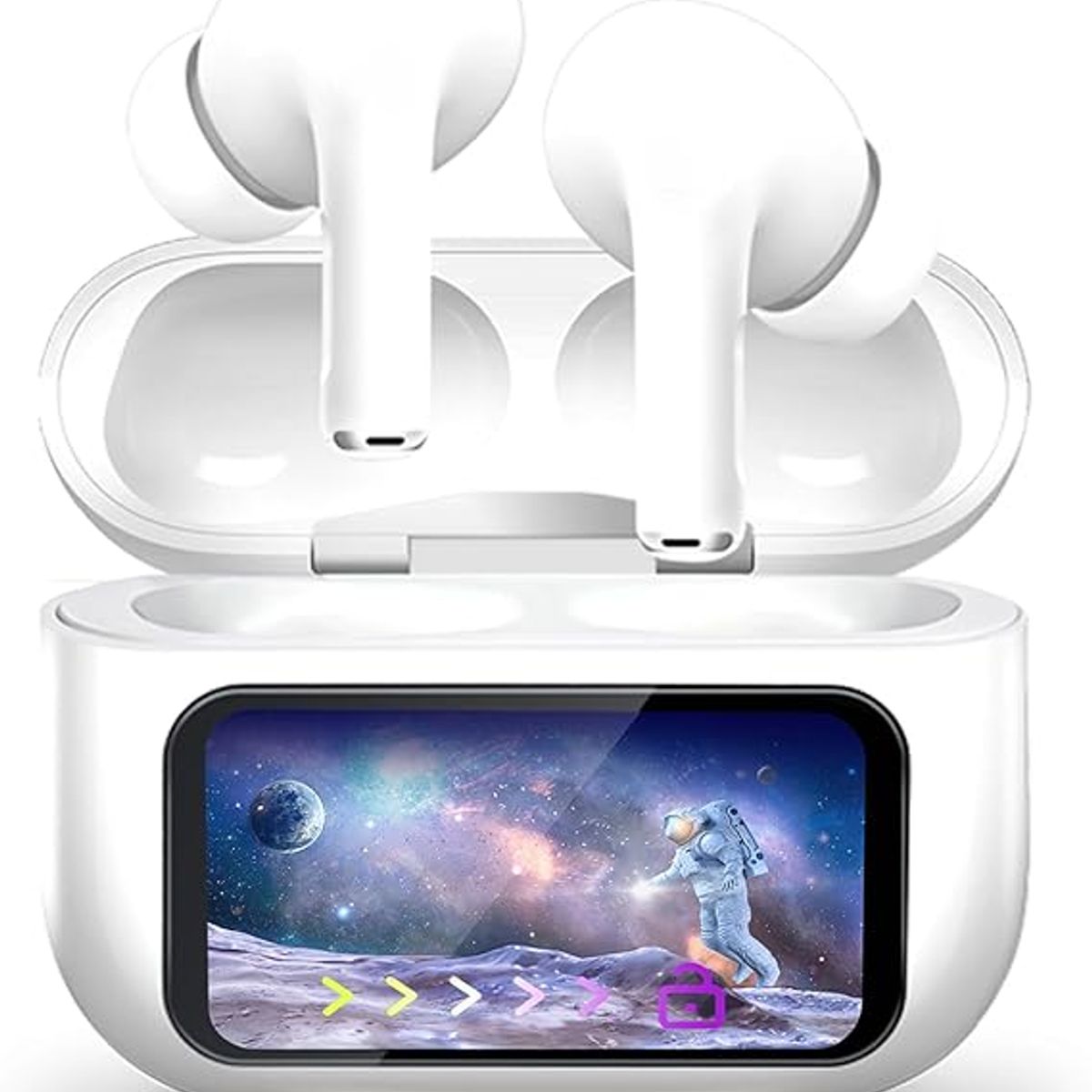 GENERICO - Auriculares Bluetooth con pantalla táctil Blanco