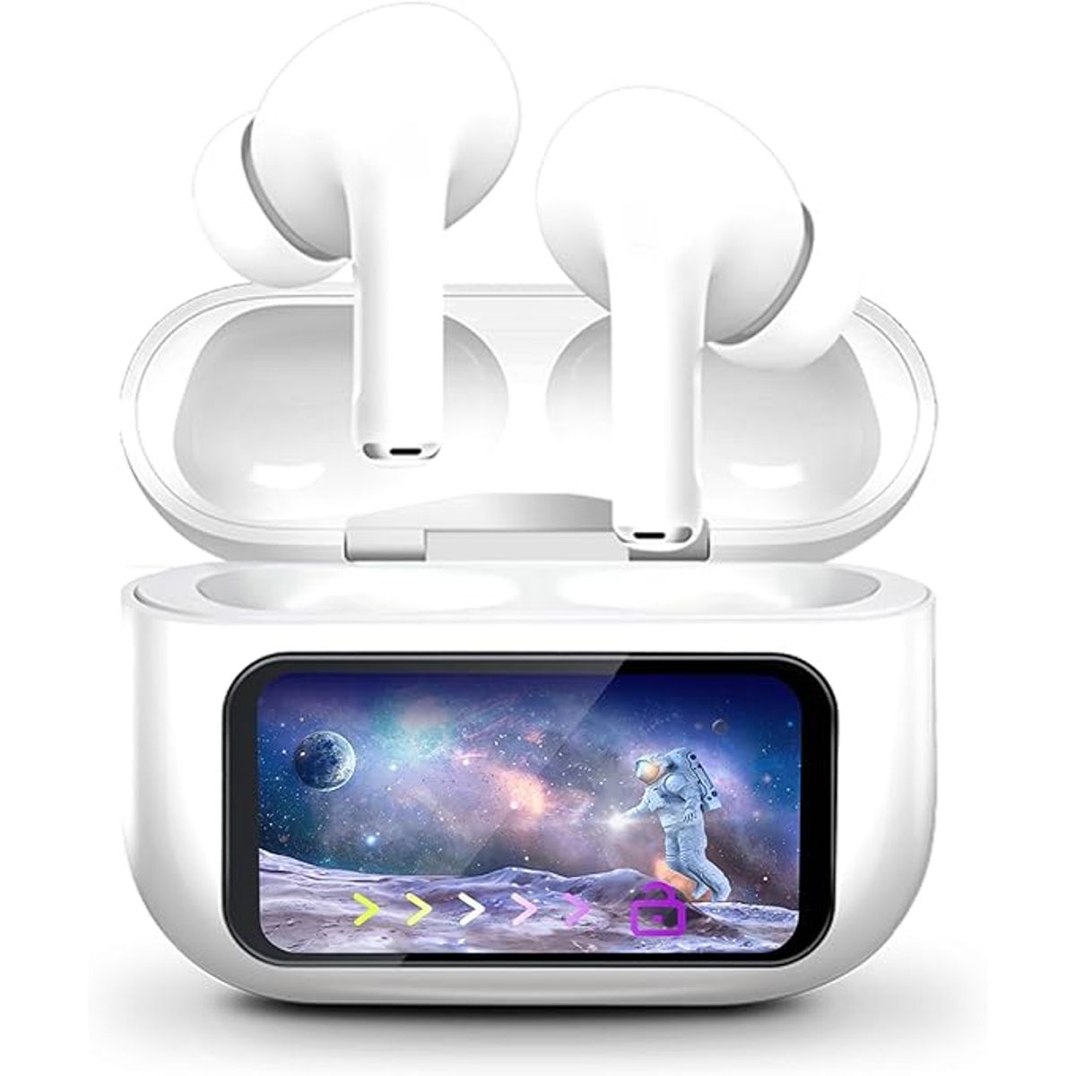 GENERICO - Auriculares Bluetooth con pantalla táctil Blanco