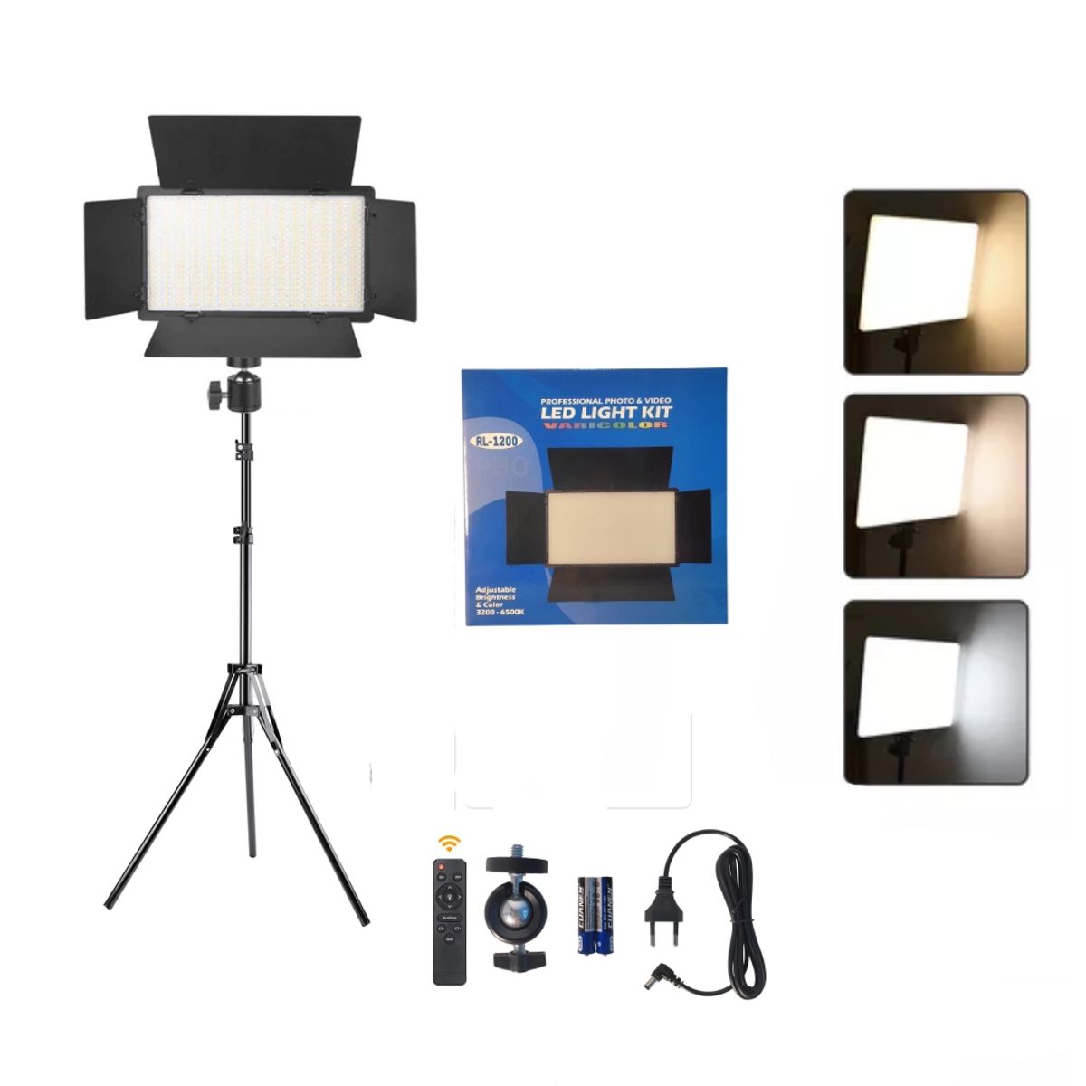 GENERICO - Panel Luz LED Iluminación de Estudio Fotografía Video Grabación RL1200