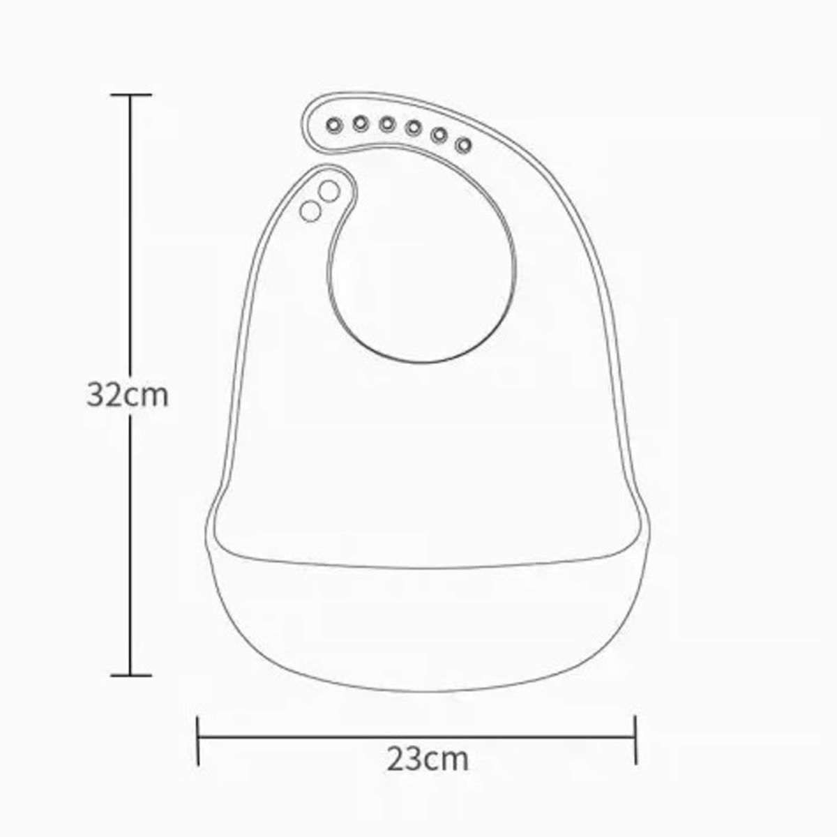 GENERICO - Babero de Silicona osito celeste con Bolsillo Para Bebes
