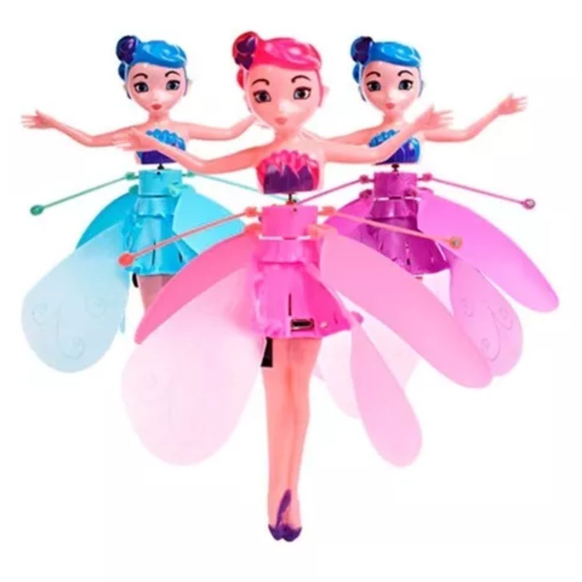 GENERICO - Muñeca Hada Voladora con Sensor - Colores Aleatorios