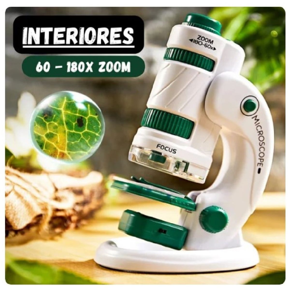 GENERICO - Kit Laboratorio Microscopio Portátil Ciencia Educativo 33pcs