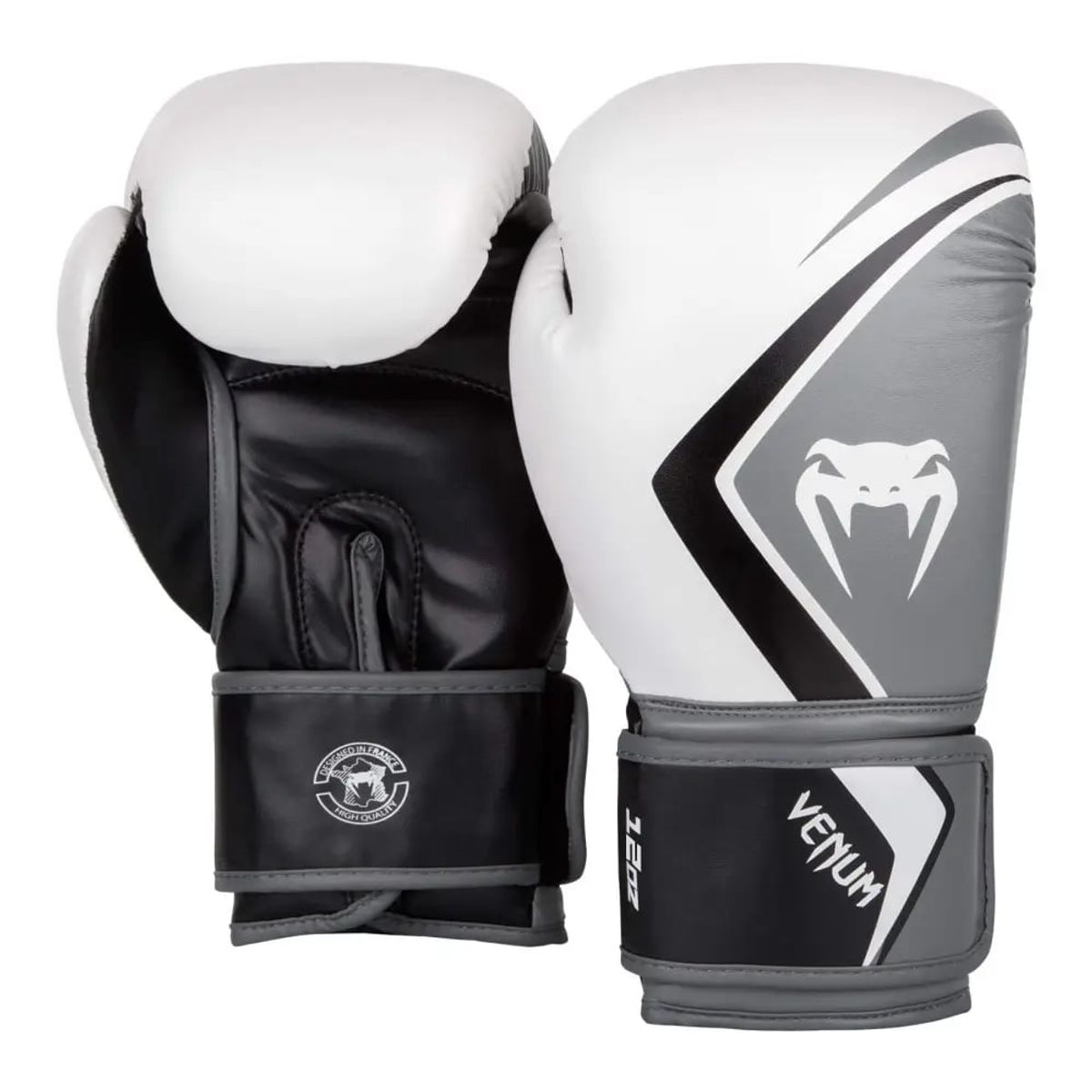 VENUM - Guantes de Boxeo 12oz Venum Contender 2.0 Blanco/Plomo