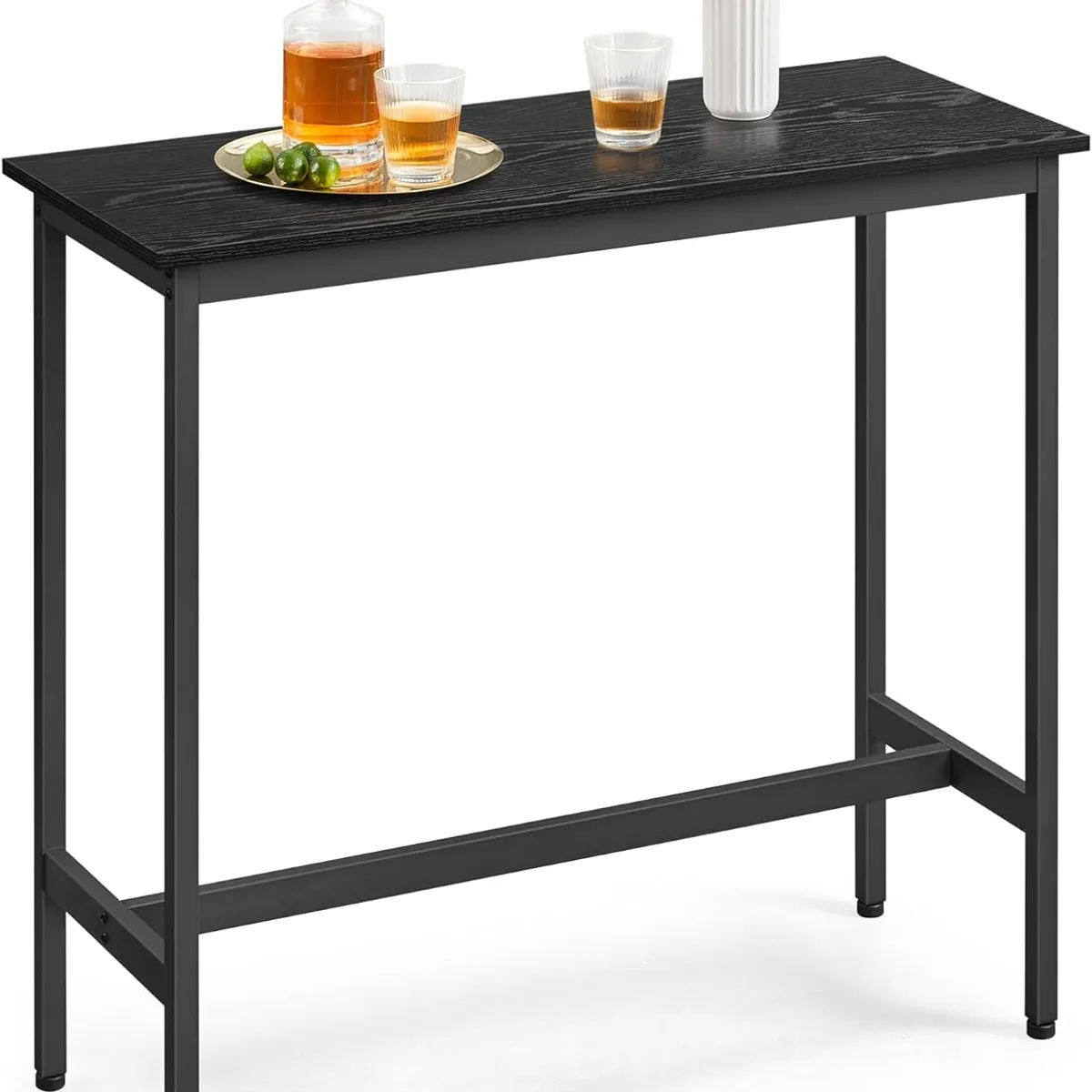 GENERICO - Mesa de bar o cocina modelo industrial negro 100x40x93 alt