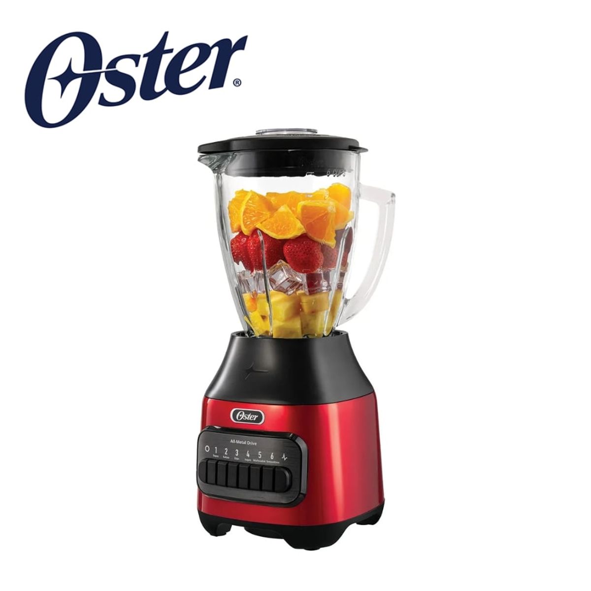 OSTER - Licuadora Oster® con vaso de vidrio 6 velocidades más pulso BLSTPEGCPB