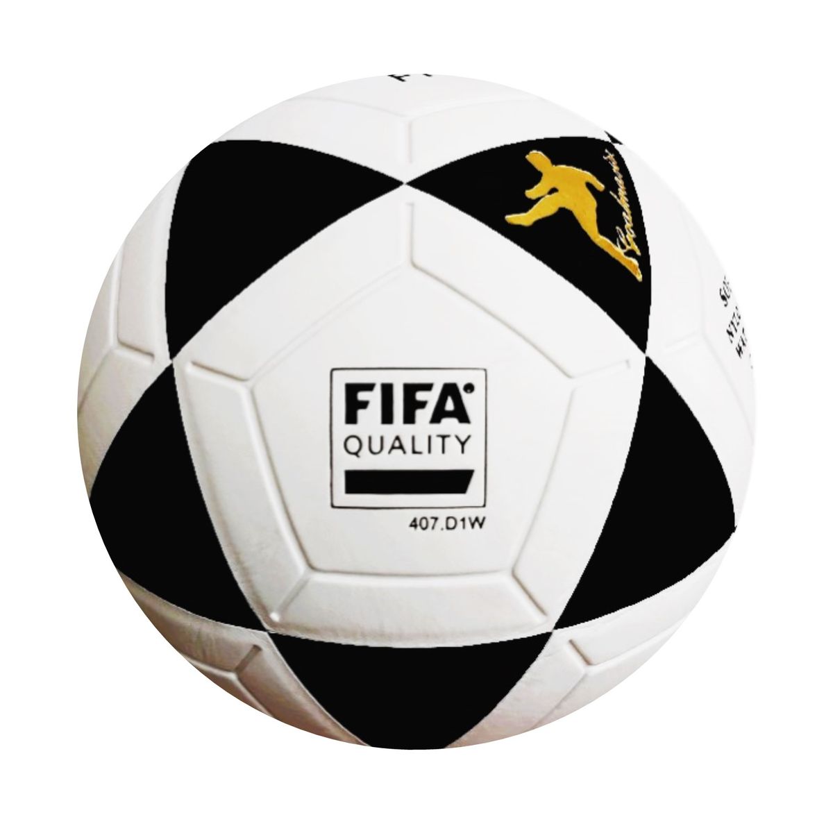 MIKASA - PELOTA  FUTBOL CUERO MIKASA  FT-5 BLANCO NEGRO