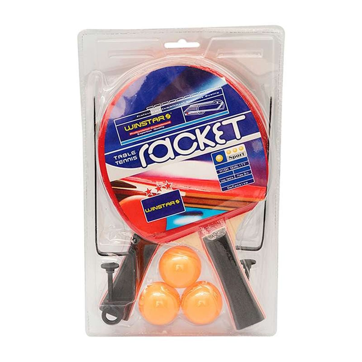 GENERICO - SET PARA PING PONG WINSTAR 2 PALETAS 3PELOTAS 2GANCHOS 1RED