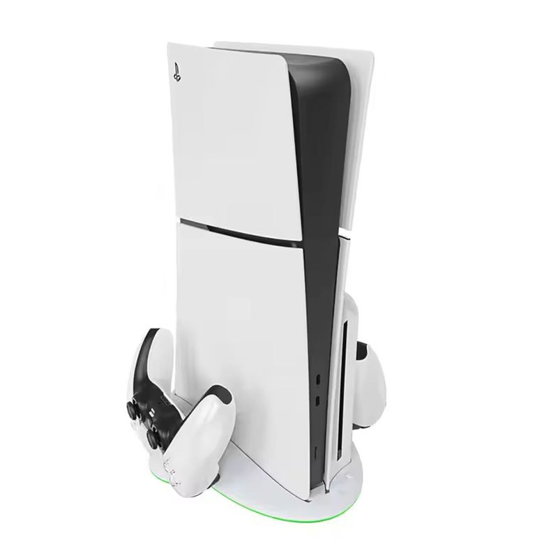 GENERICO - Base De Carga Dual Y Refrigeración Rgb Para Play 5 Ps5 Slim