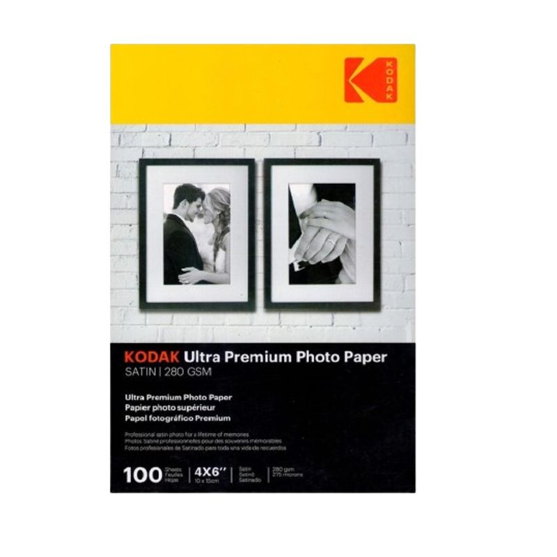 KODAK - Papel Fotografico Ultra Premium Satin 280gr Kodak 10x15cm x100uds