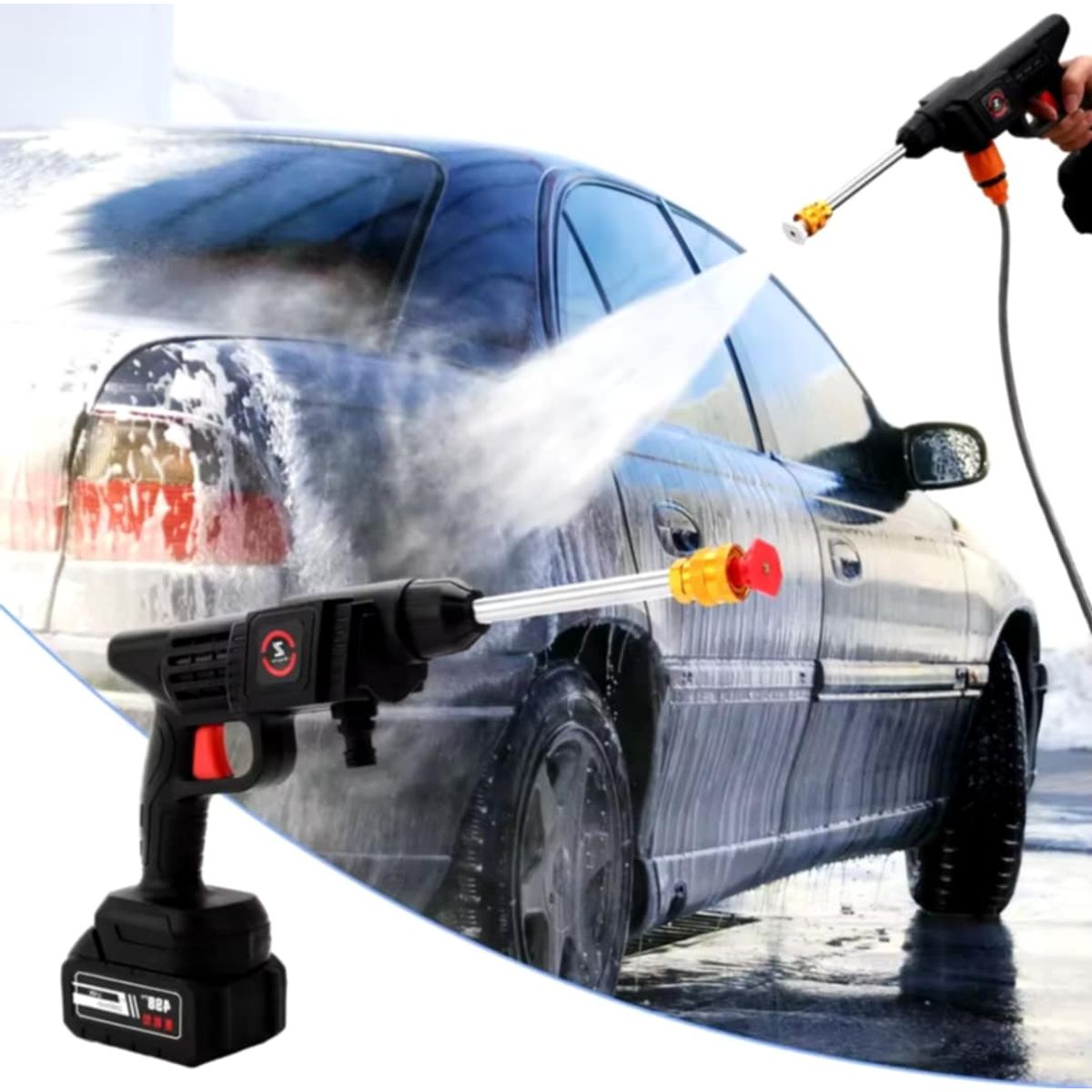 GENERICO - Pistola Hidrolavadora 120V Potente Portatil Carro Auto Moto