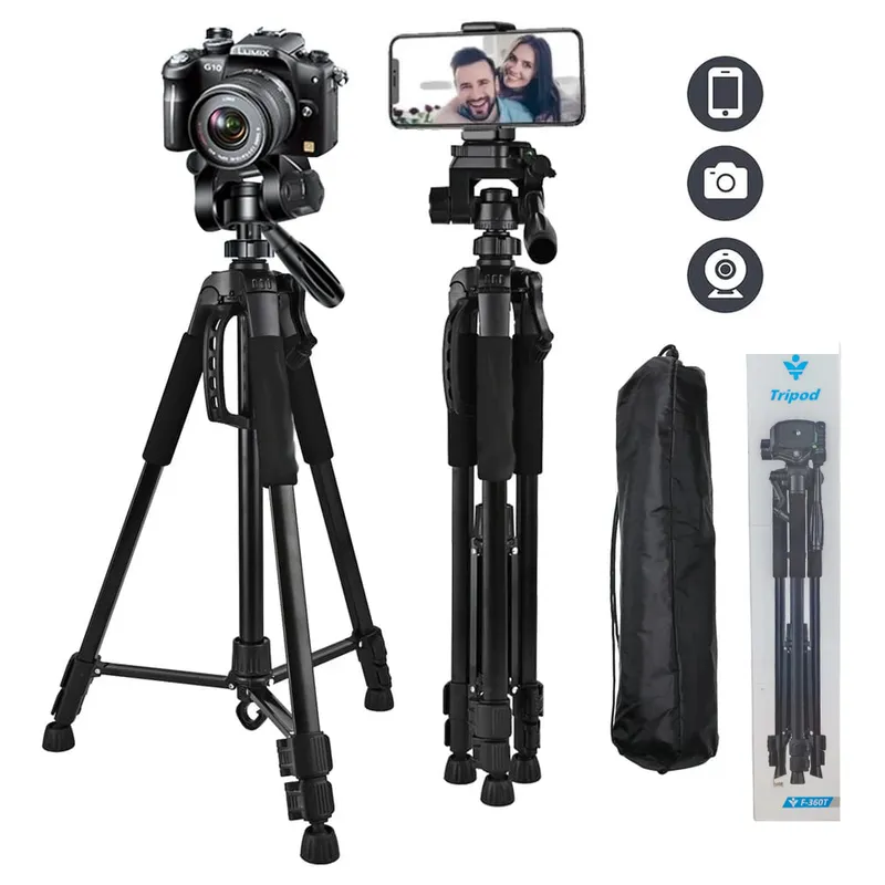 GENERICO - Tripode para Celular Camara Proyector Aluminio 166 cm Soporte 360°