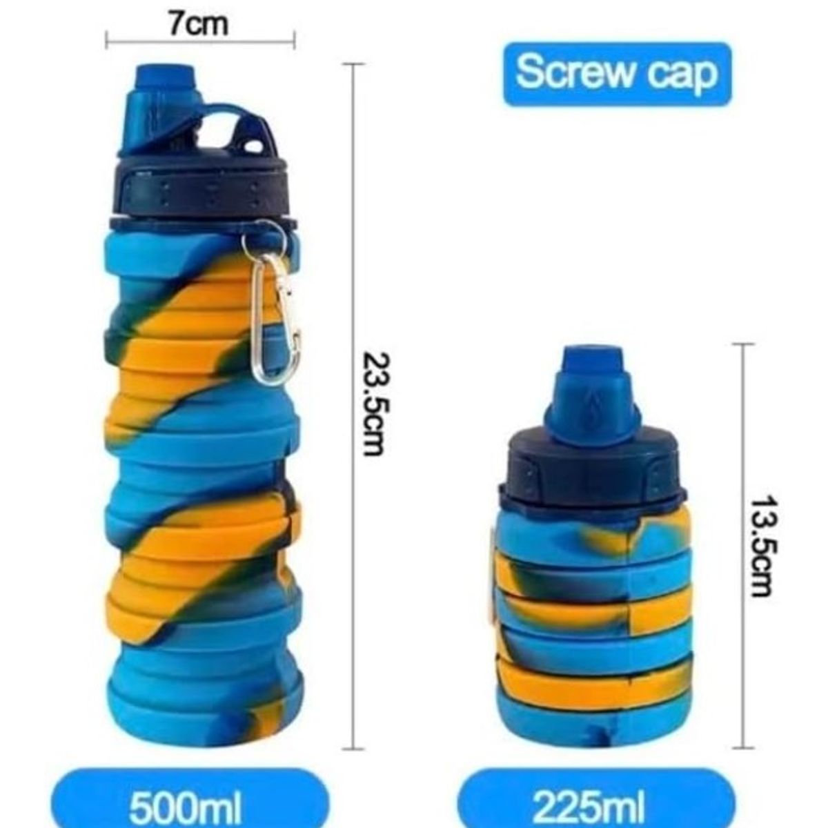 Botella Plegable de silicona 500ml, marca GENERICO - Foto Principal