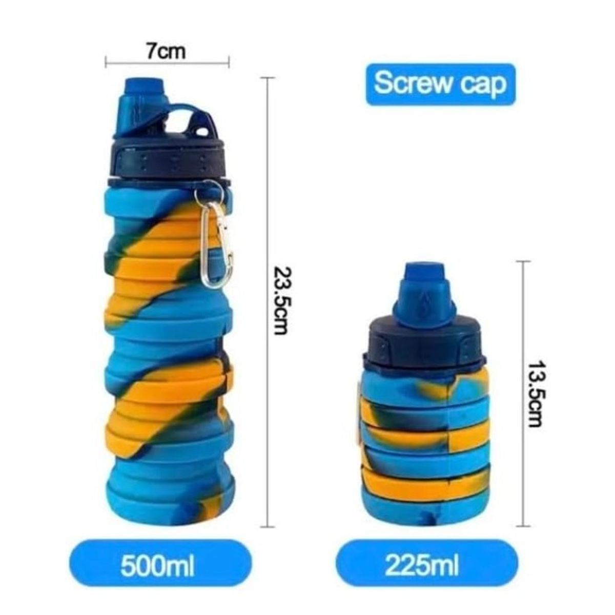 Botella Plegable de silicona 500ml, marca GENERICO - Foto Principal