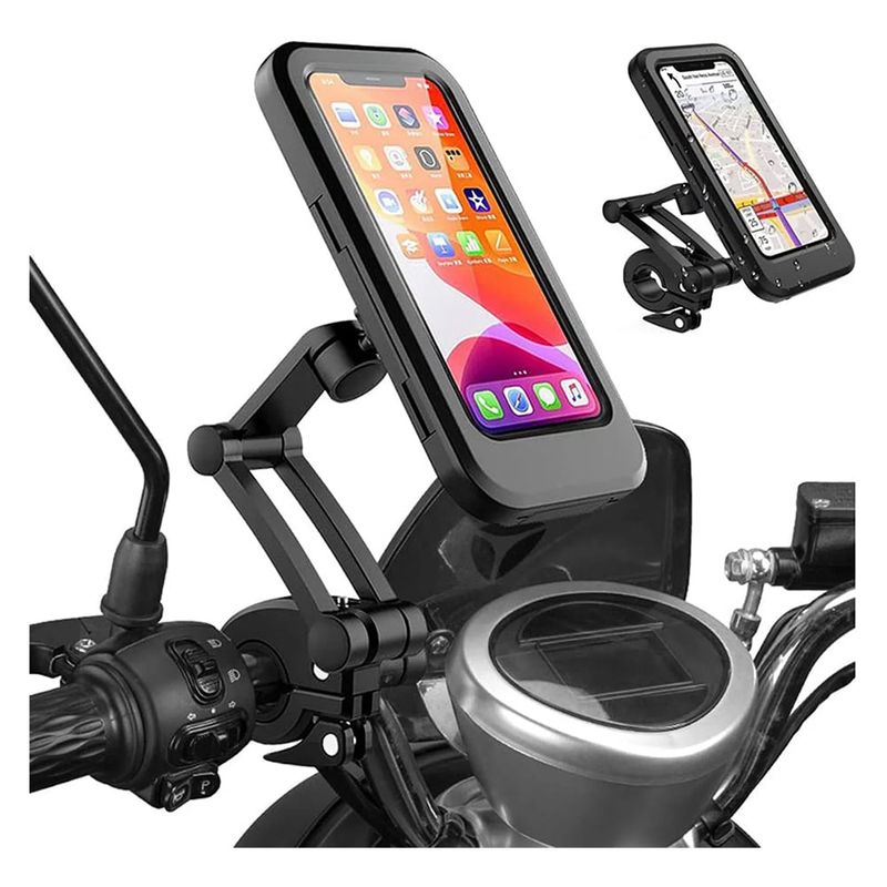 GENERICO - Funda Impermeable Para Soporte De Celular 360° De Moto y Bicicleta