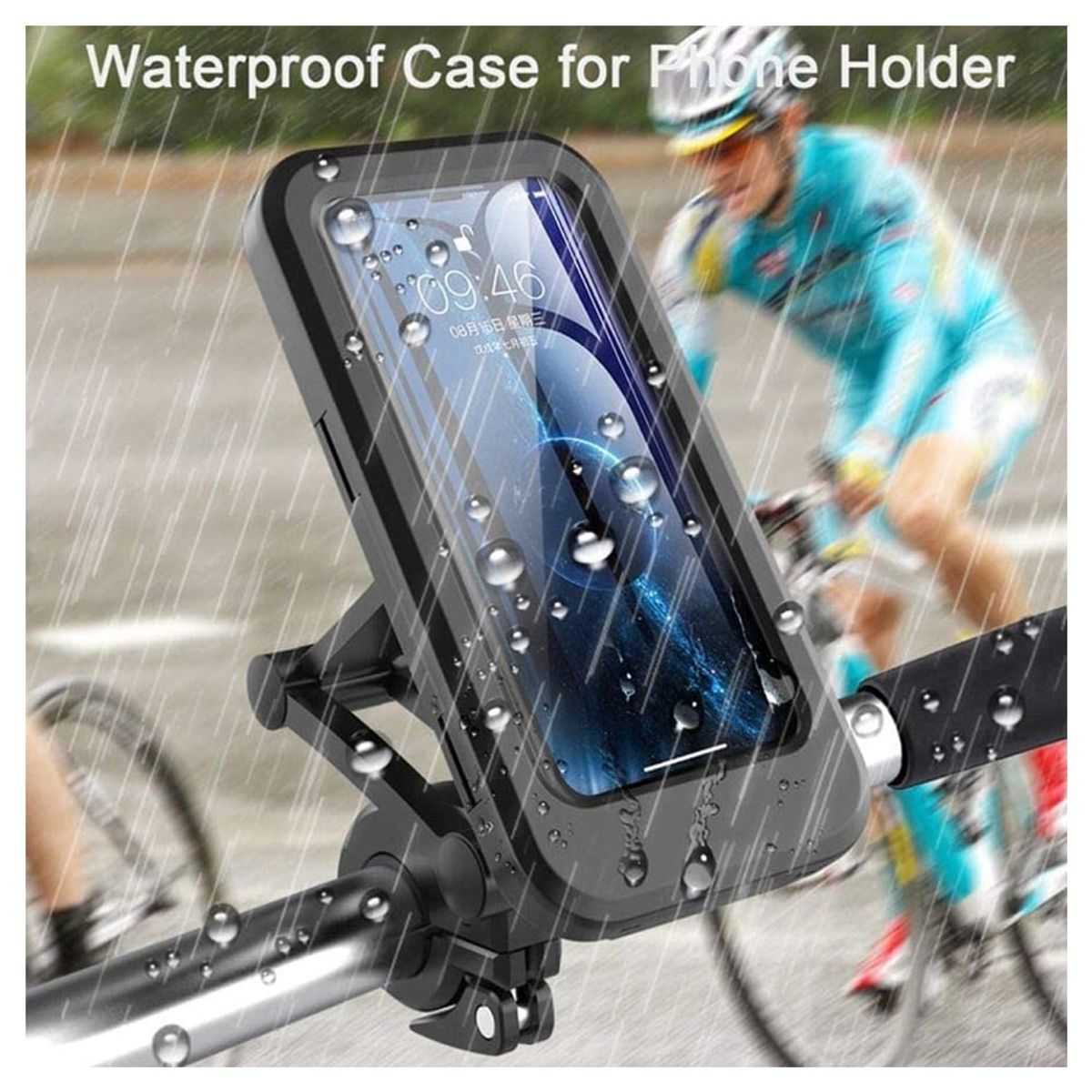 GENERICO - Funda Impermeable Para Soporte De Celular 360° De Moto y Bicicleta