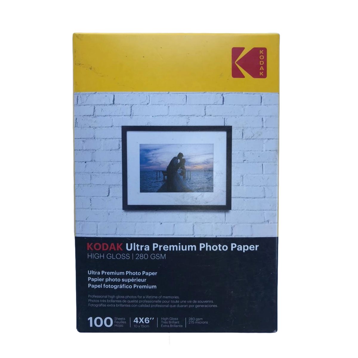 KODAK - Papel Fotografico Ultra Premium High Gloss 280gr Kodak 10x15cm x100uds