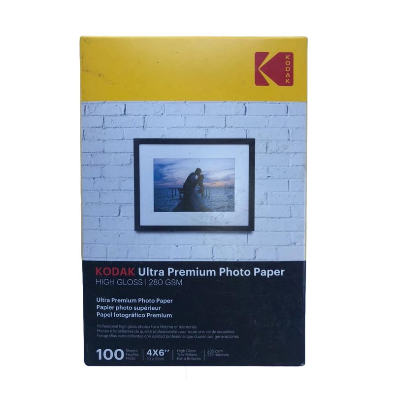 KODAK - Papel Fotografico Ultra Premium High Gloss 280gr Kodak 10x15cm x100uds
