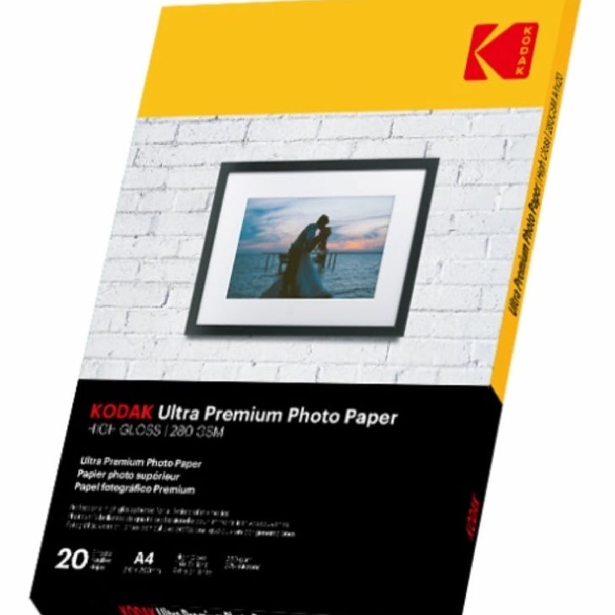 KODAK - Papel Fotografico Kodak Ultra Premium Gloss 280gsm A4 x 20uds