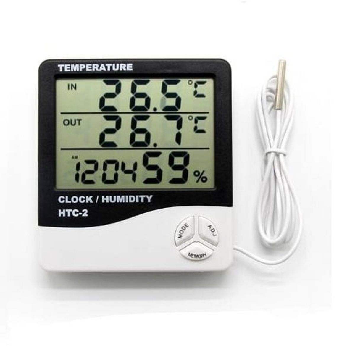 Termohigrometro Digital temphumedadreloj Htc-2 - Sonda, marca GENERICO - Foto Principal