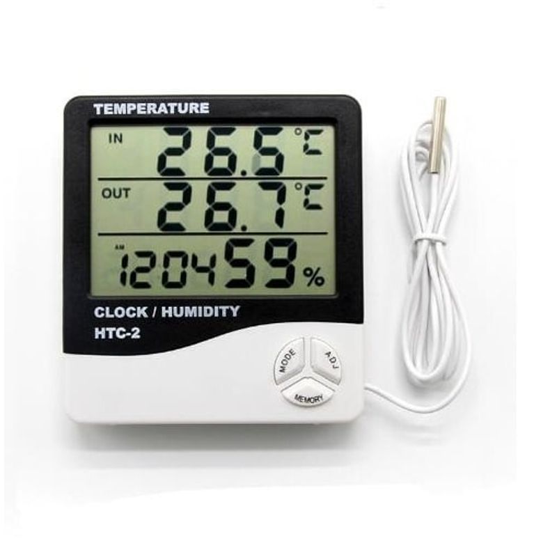 GENERICO - Termohigrometro Digital temphumedadreloj Htc-2 - Sonda
