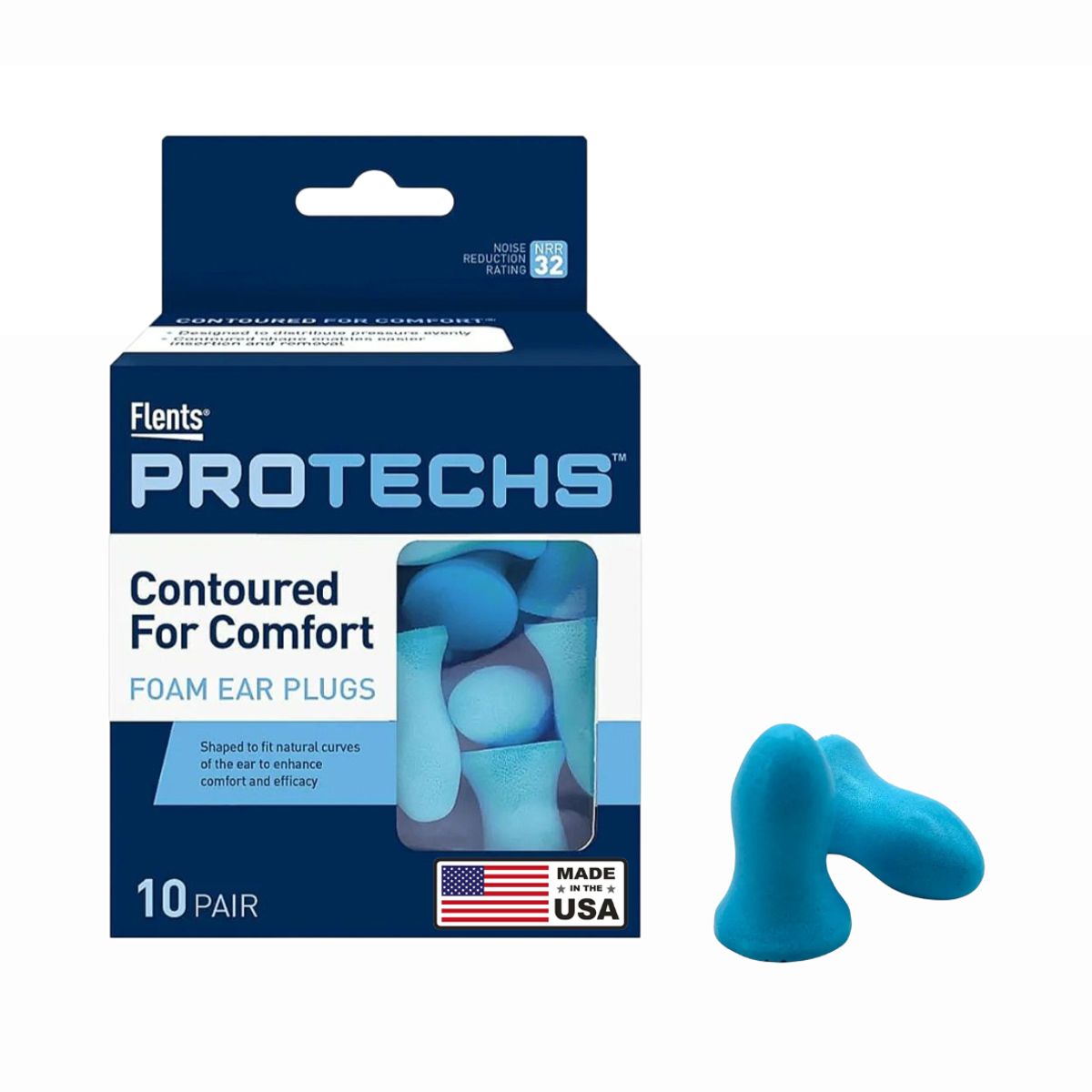 PROTECH - Tapón de Oìdos CANAL AUDITIVO PEQUEÑO Para Dormir, Viajar, Estudiar  20ud - PROTECHS hecho EE.UU