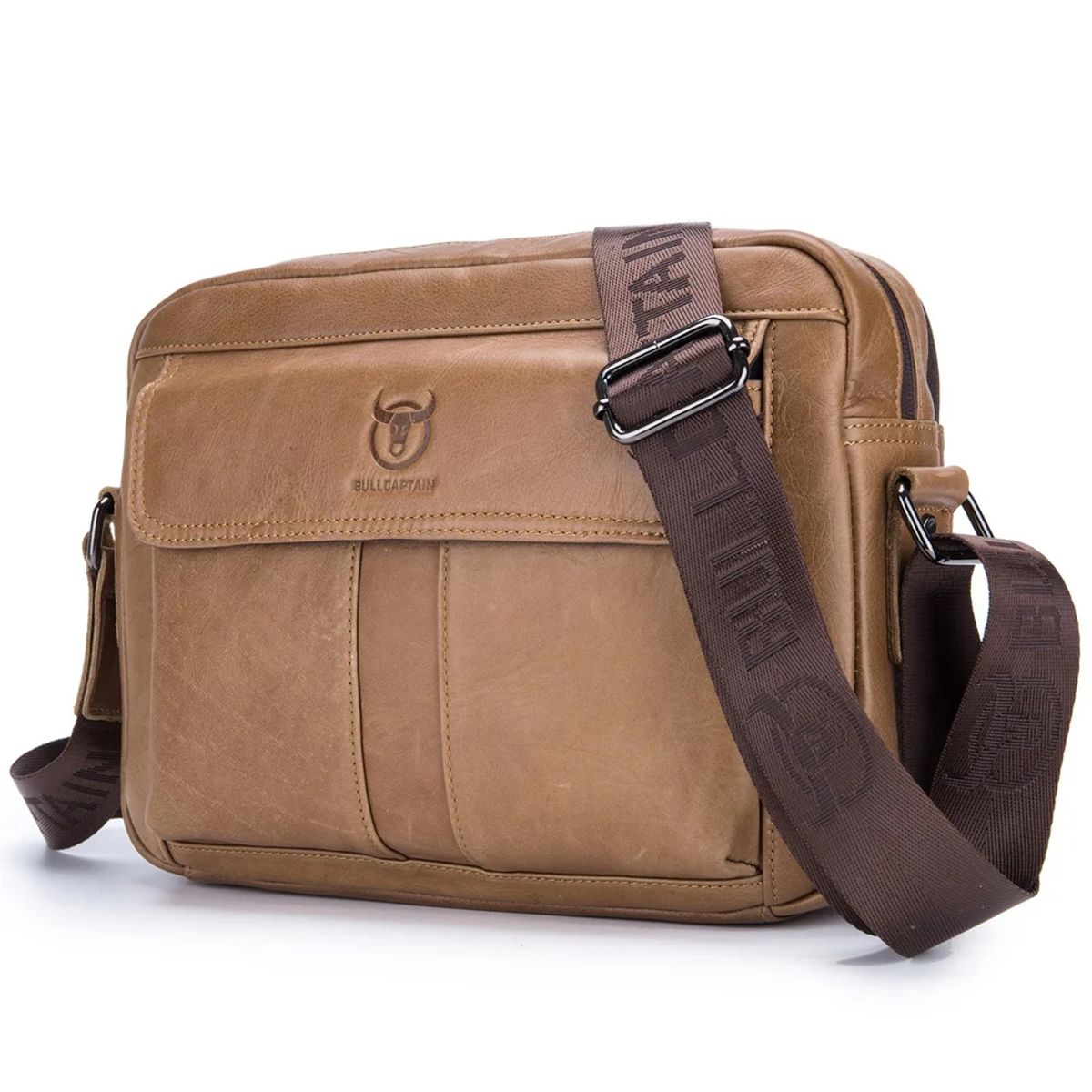 BULLCAPTAIN - BullCaptain - Morral de Cuero DJB-035-BR - Marrón