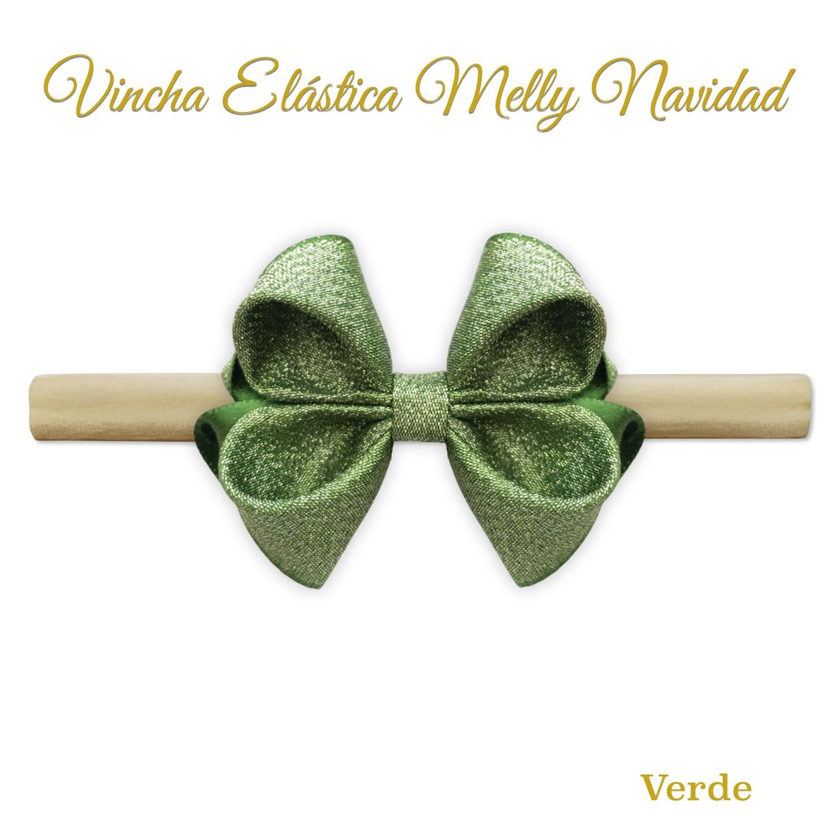 GENERICO - Vincha para bebé modelo Melly Navidad Verde