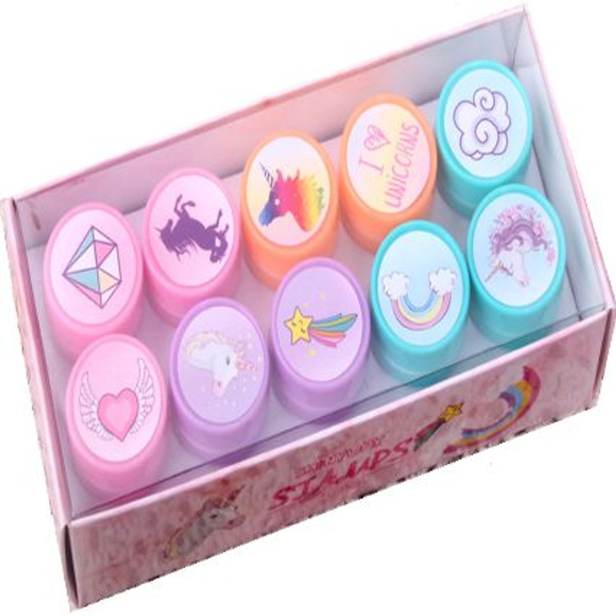 GENERICO - Set 10 sellos unicornios